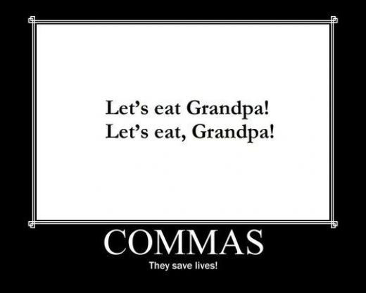 Let's eat, Grandpa grammar example